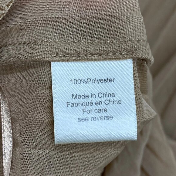 NEW RONNY KOBO Women's Mori Pleated Chiffon Midi Skirt Latte Beige Size M - Picture 2 of 10